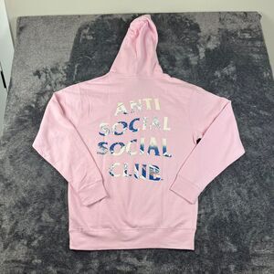 Anti Social Social Club Pile Up Tonkostu Hoodie Men's M Pink Pullover NWT
